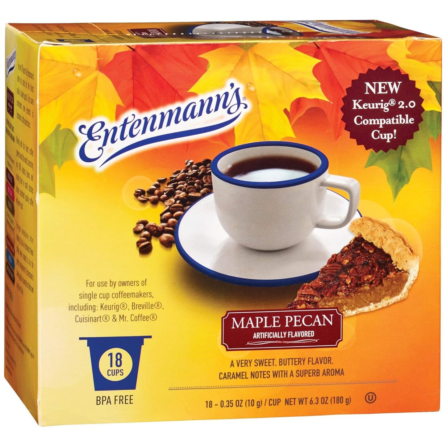 Entenmann's-Café-de-una-sola-porción-de-nuez-de-arce,-caja-18708