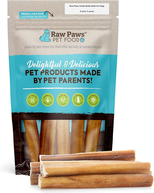 Raw-Paws-Jumbo-Bully-Sticks,-6"-(5-Count)---Extra-Thick-for-to-279