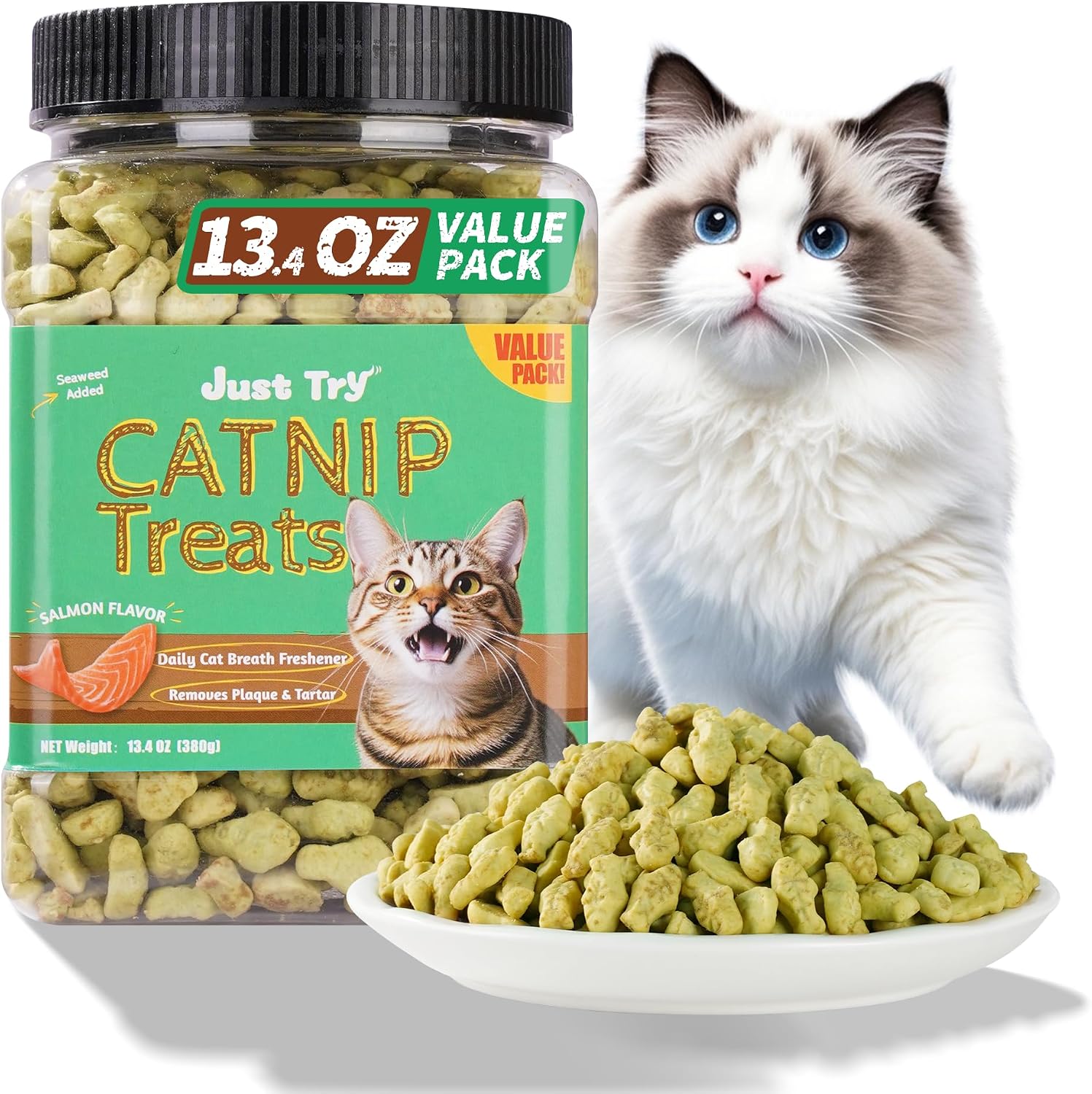 Just-Try-13.4-OZ-Crunchy-Cat-Treats-Catnip-Treats-for-Cats-with-Digestive-Support,-354