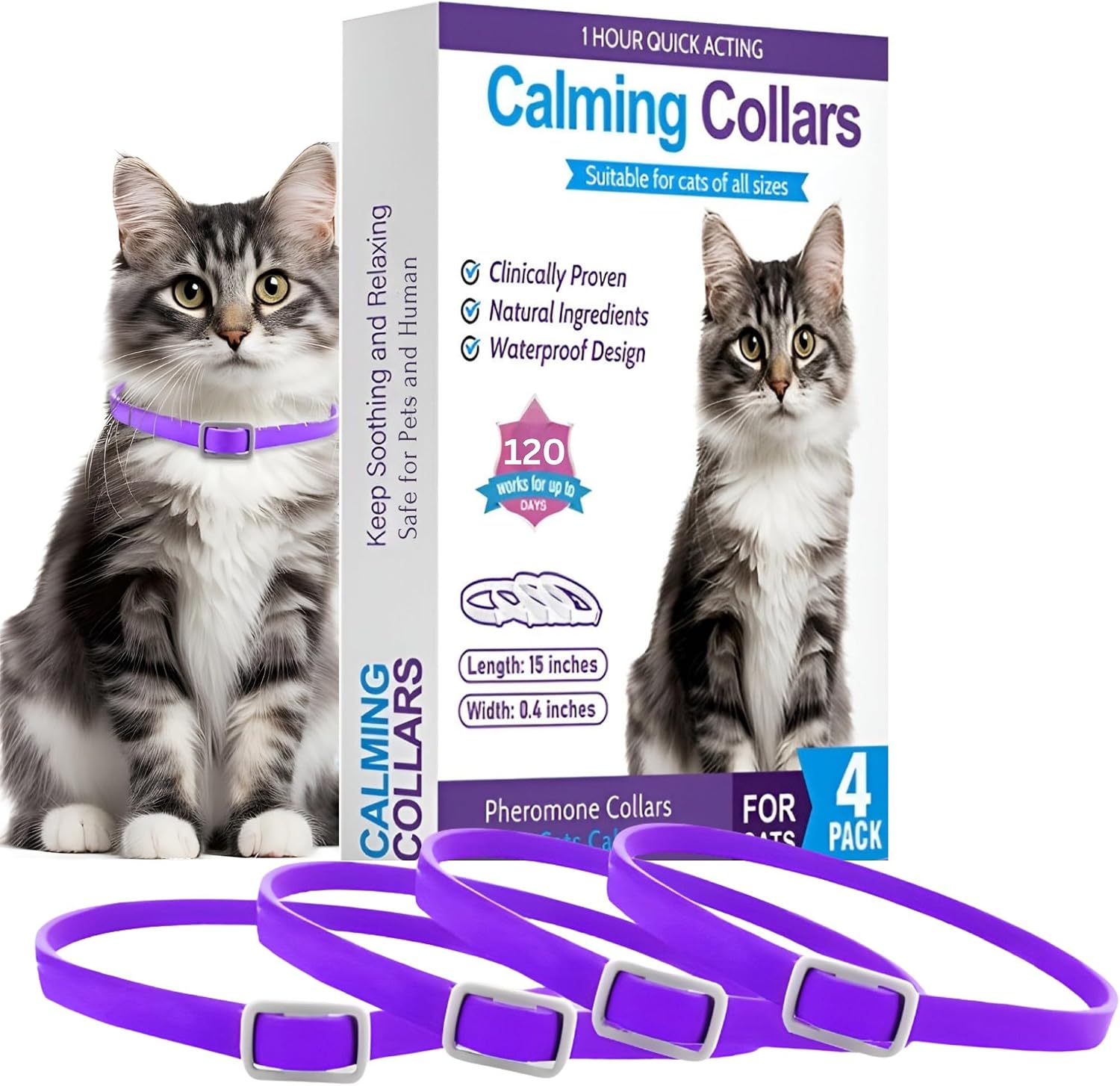 Cat-Calming-Collar-Premium-Quality-for-120-Days-of-Continuous-Calm,-Cat-Pheromones-702