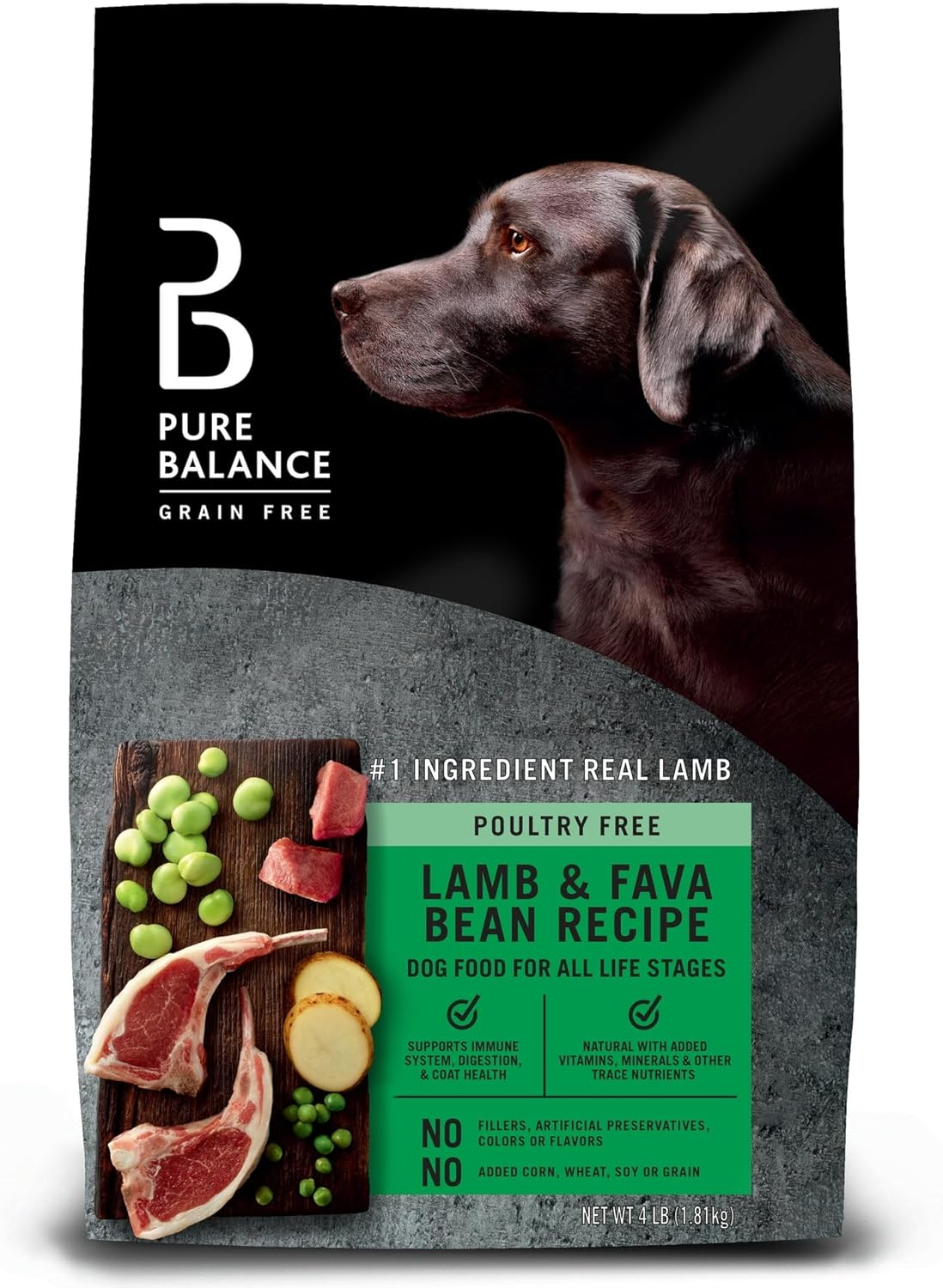 Lamb-&-Fava-Bean-Recipe-Alimento-seco-para-perros,-110