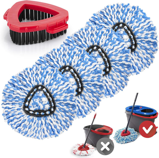 Spin-Mop-Replacement-Heads-for-O-Cedar-RinseClean-2-Tank-System,-2903