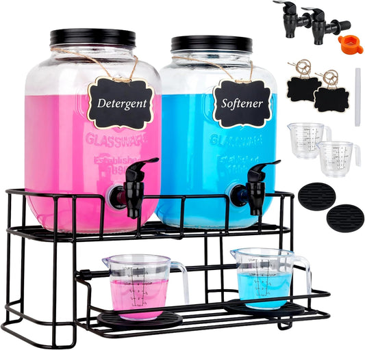 2-Set-1-Gallon-Laundry-Detergent-Dispenser-with-Stand,-Laundry-1037