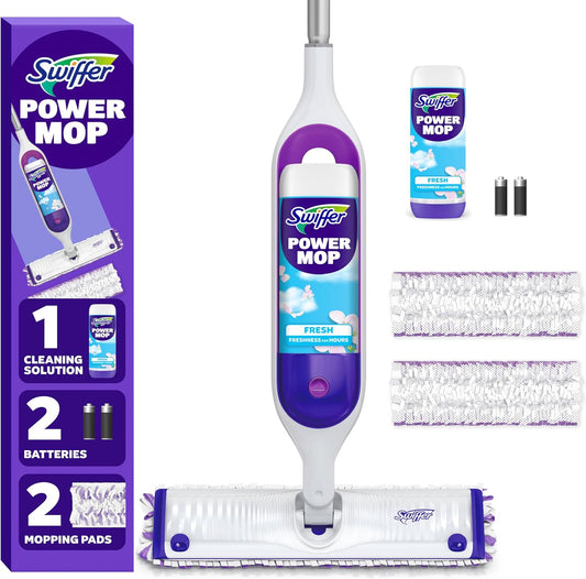 Swiffer-PowerMop-Multi-Surface-Mop-Kit-for-Floor-Cleaning,-Fresh-Scent,-Mopping-Kit-Includes-PowerMop,-2-2155