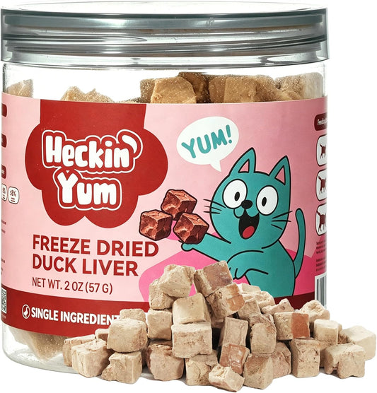 Freeze-Dried-Duck-Liver-Cat-Treats-Single-Ingredient-Food-Topper-2-oz-|-1419