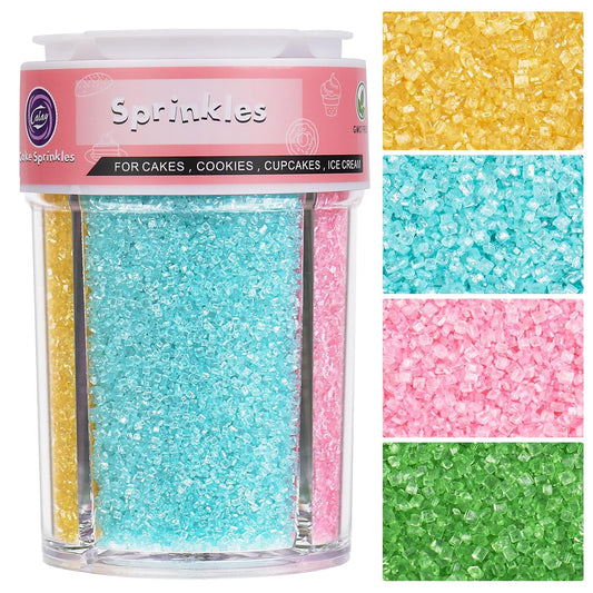Sanding-Sugar-Pastel-Sprinkles-for-Cake-Decorating,-4-Colors-Sparkling-Green-Yellow-Blue-Coarse-1214