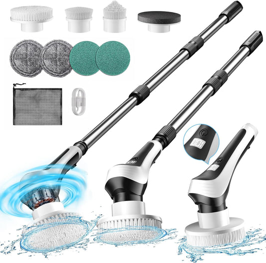 Electric-Spin-Scrubber,Cordless-Shower-Scrubber-with-Power-Display-Screen,IP68-Waterproof-5170