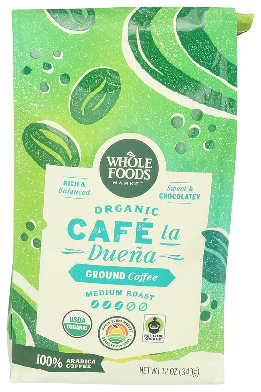 Whole-Foods-Market,-Organic-Café-la-Duena-Café-molido-tostado-medio,-y2741