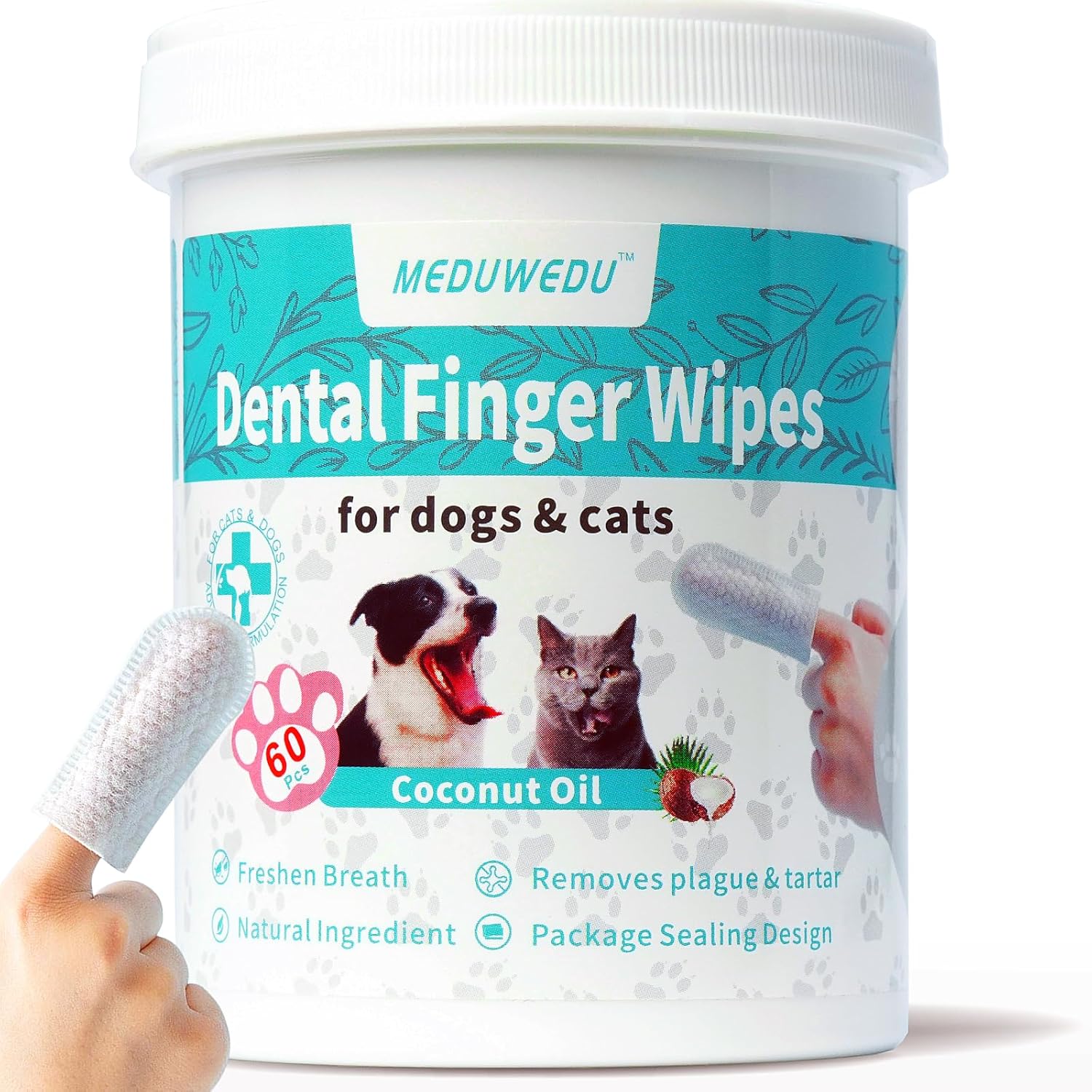 MEDUWEDU-Dental-Care-Finger-Wipes-60-Counts,Teeth-Cleaning-Finger-Wipes-for-Dogs-&-1689