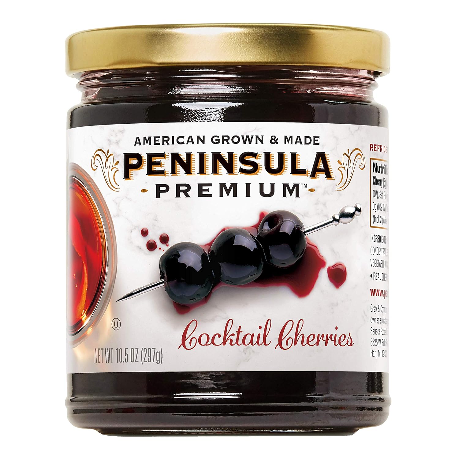 Peninsula-Premium-Cocktail-Cherries-|-Award-Winning-|-Deep-Burgundy-Red-|-Silky-Smooth,-225