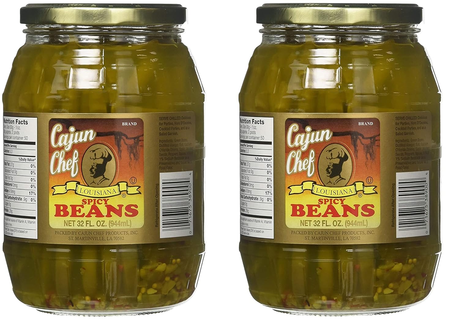 Cajun-Chef-Louisiana---Frijoles-verdes-picantes,-32-onzas-871