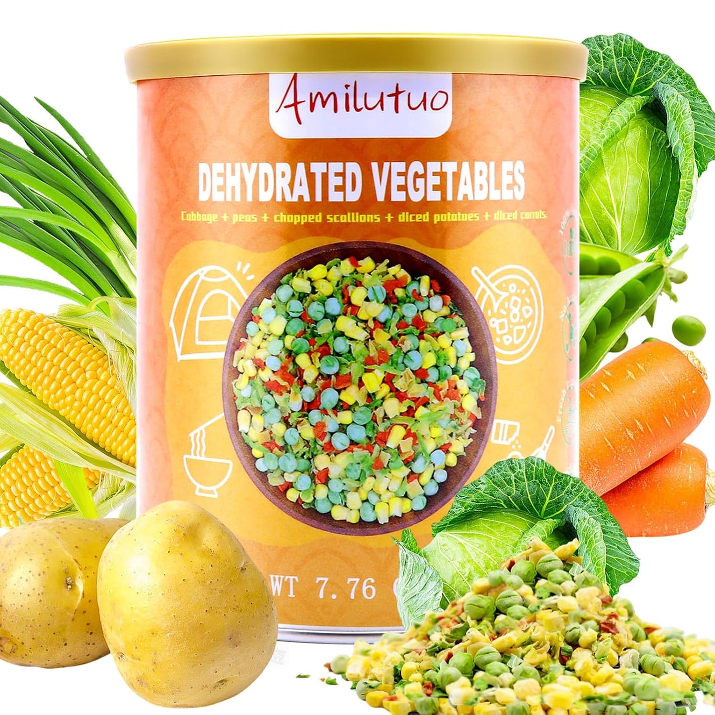 Dried-Ramen-Toppings,-220G/7.76OZ-Dehydrated-Vegetables,-Natural-Freeze-Dried-Vegetables,-Carrots,-Cabbage,-565