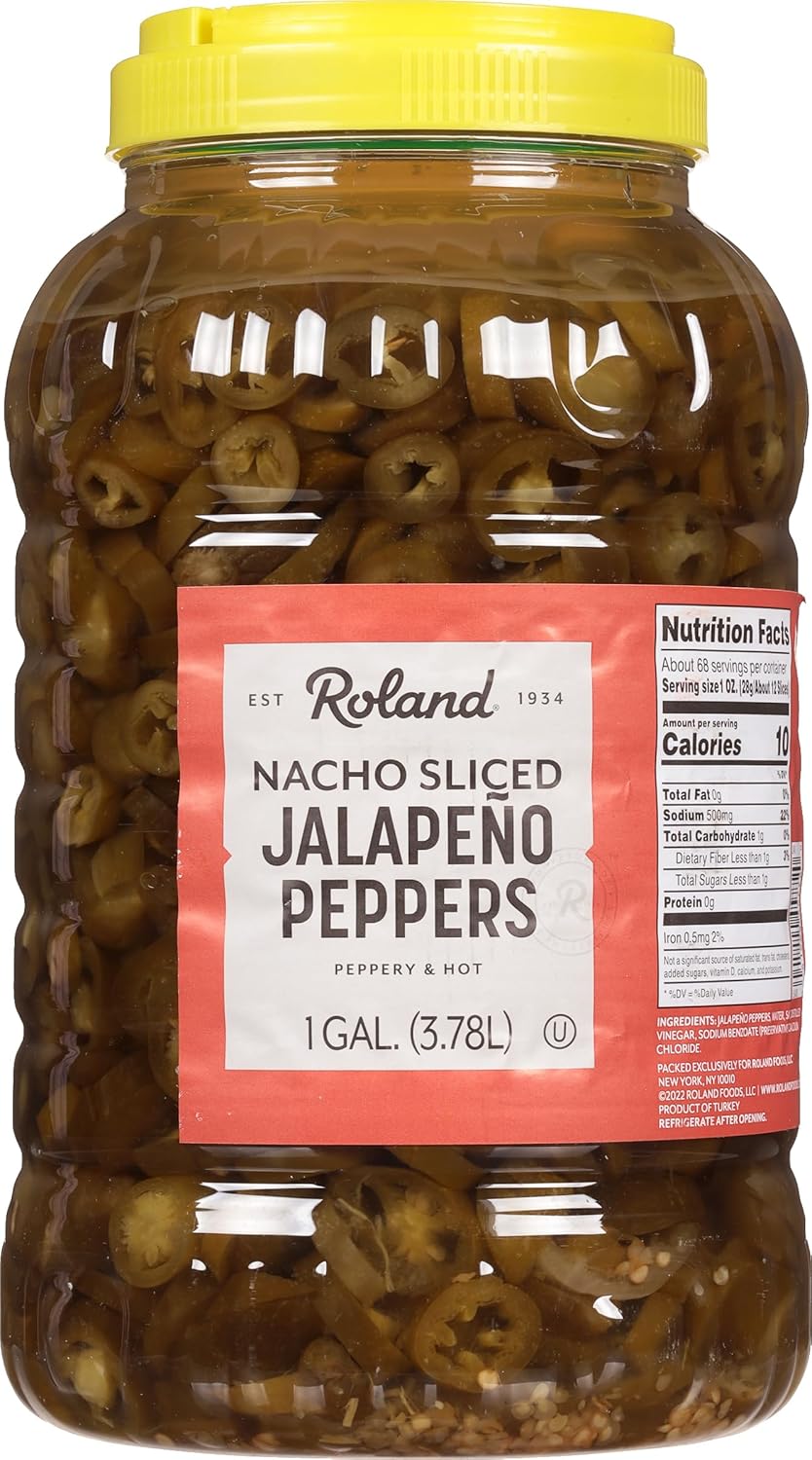 Roland-Foods-Nacho-Sliced-Jalapeno-Peppers,-Specialty-Imported-Food,-1-Gallon,-Pack-903