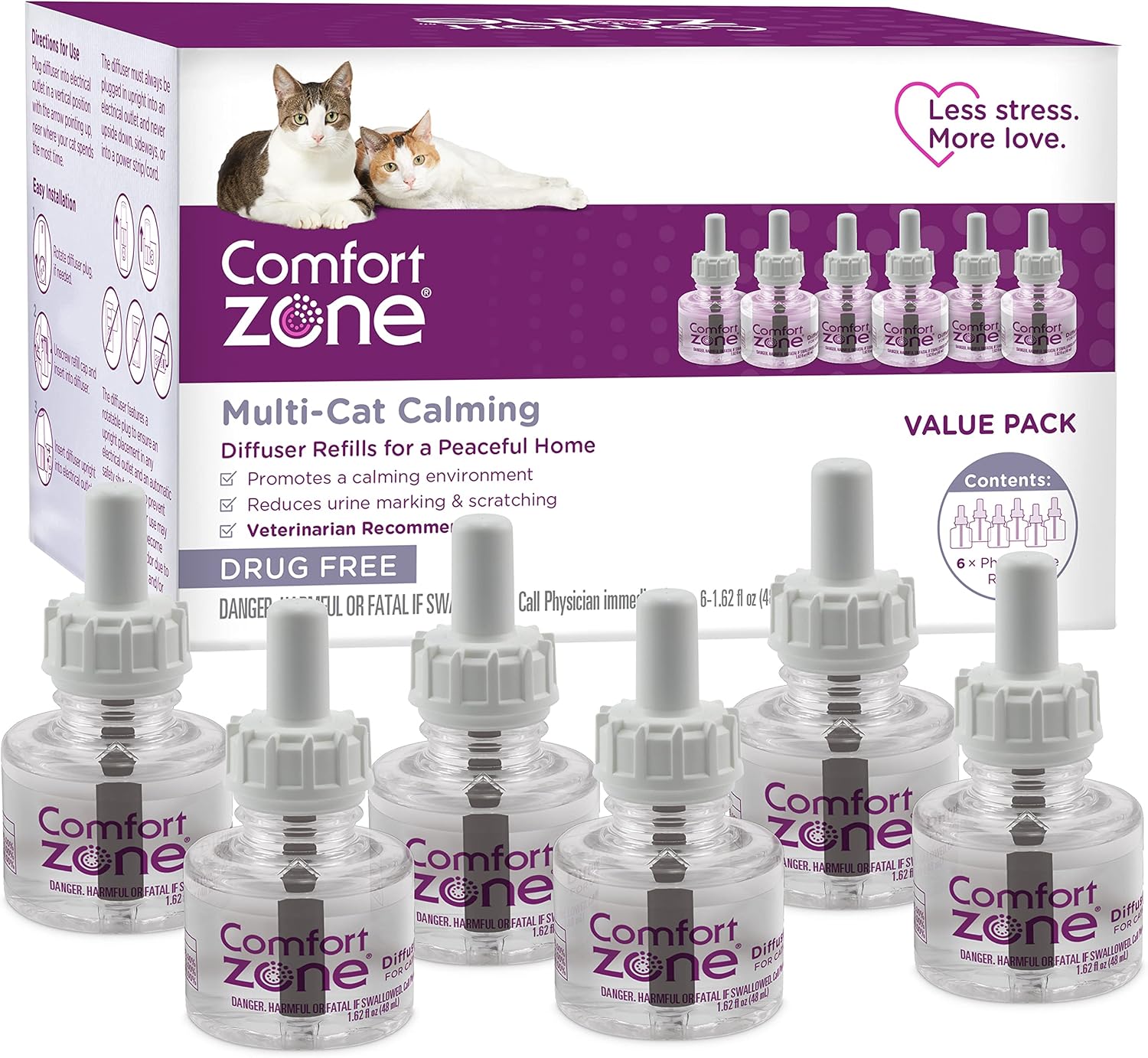 Comfort-Zone-Multi-Cat-Calming-Diffuser-Refill,-6-Pack-of-30-day-refills-|-1670