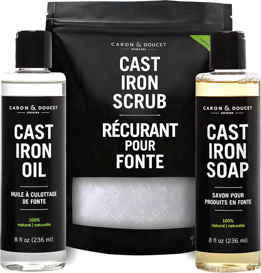 CARON-&-DOUCET-–-New-Ultimate-Cast-Iron-Set:-Seasoning-1770