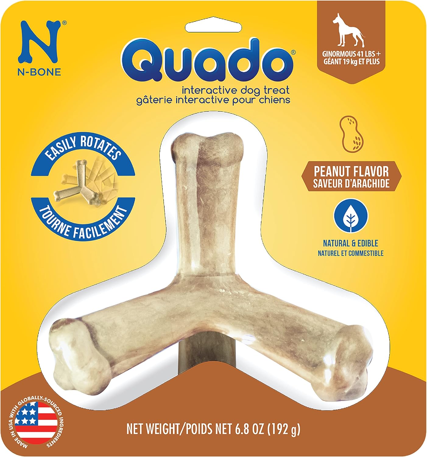 Quado-Interactive-Chew,-Ginormous-Peanut-Flavor-(1-Pack),-1410
