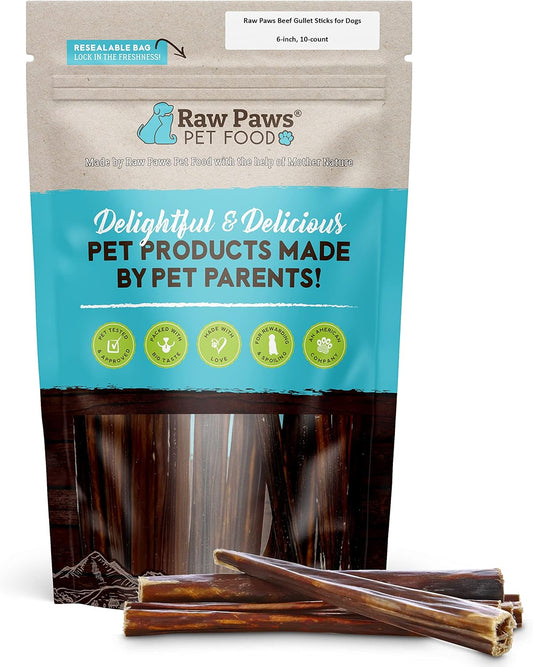 Raw-Paws-Beef-Gullet-Sticks-for-Dogs,-6-inch-(10-Count)---Free-Range-Raised-239