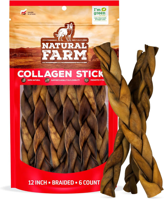 Natural-Farm-Braided-Collagen-Chews-for-Dogs-(12-Inch,-6-Pack),-Sticks,-2436