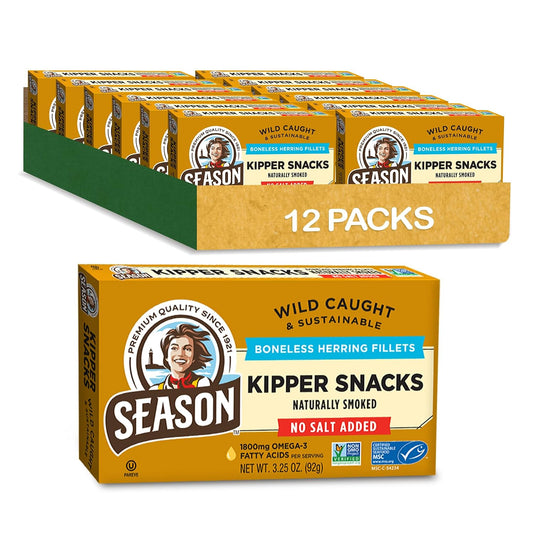 Season-Kipper-Snacks-Boneless-Herring-Fillets,-3.25-Oz,-12-Pack-|-No-Salt-Added,-675