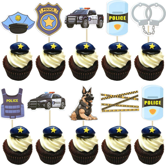 Gyufise-36Pcs-Police-Cupcake-Toppers-Policeman-Birthday-Cupcake-Picks-Police-Cake-Decorations-Police-Theme-540