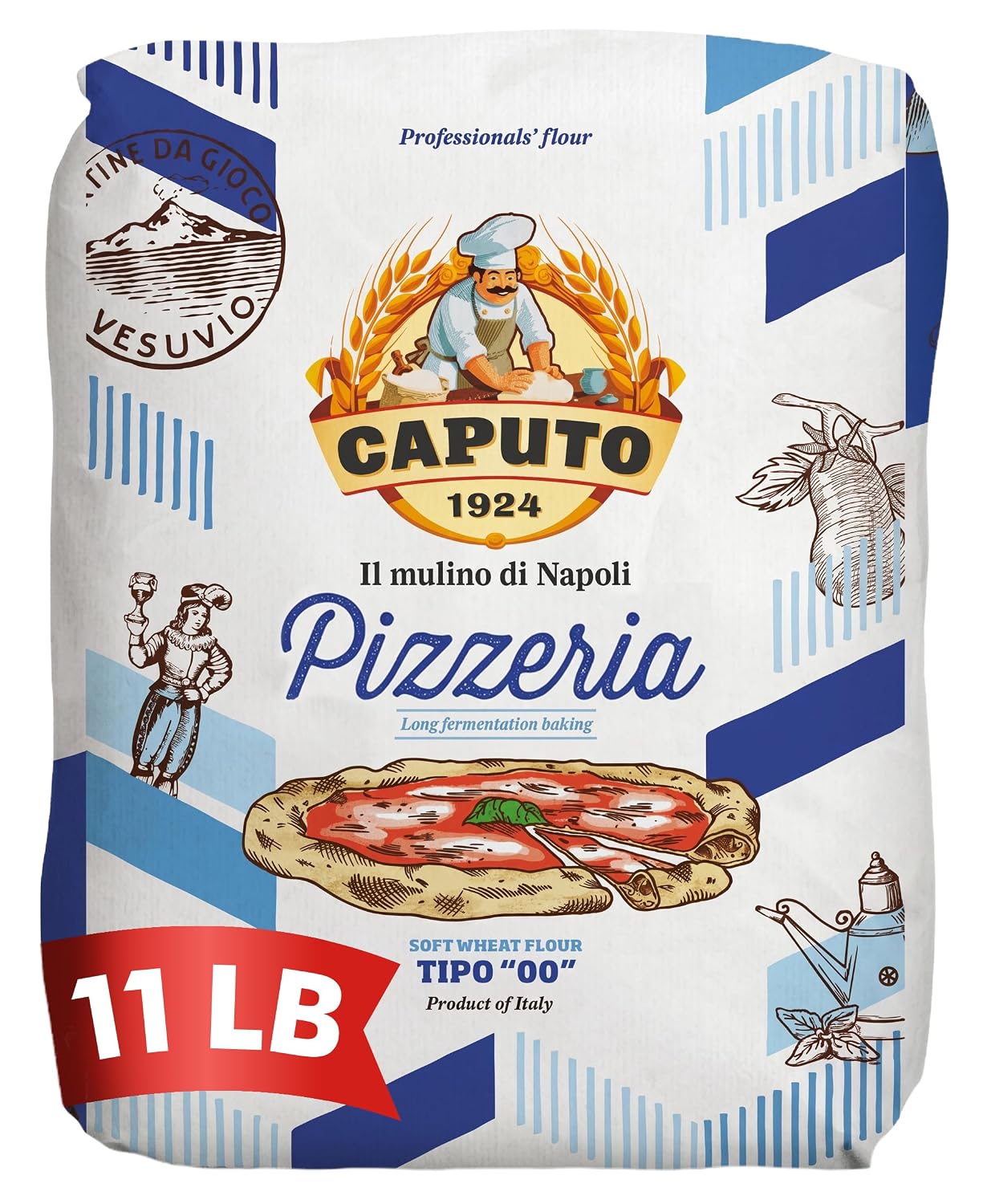 Antimo-Caputo-Pizzeria-Flour-Blue,-11-Pound-(5Kg)-Bag---Italian-0-554