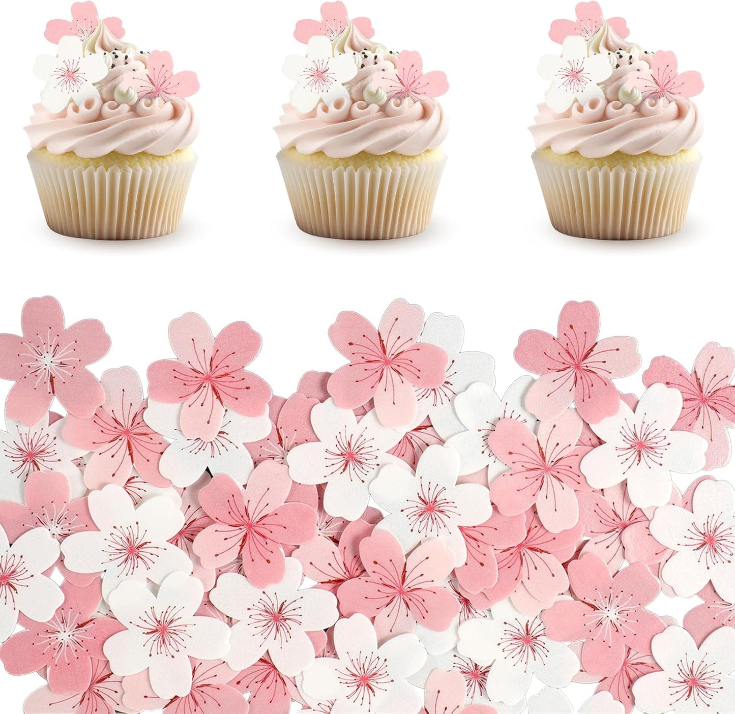 60pcs-Cherry-Blossom-Cupcake-Topper-Flowers-for-905