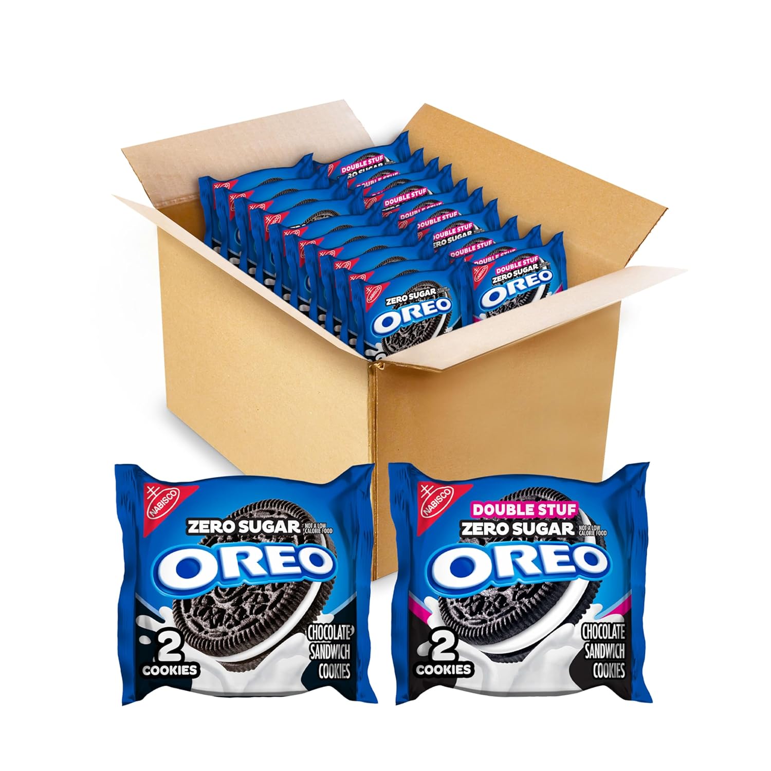 OREO-Zero-Sugar-Chocolate-Sandwich-Cookies-Variety-Pack,-20-Snack-Packs--|-Original-&-Stuf,-2703