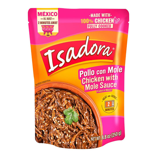 Isadora-Fully-Cooked-Pollo-con-Mole-8.8-oz-(1-Pouch),-Ready-to-Eat-Microwave-Meal,-169