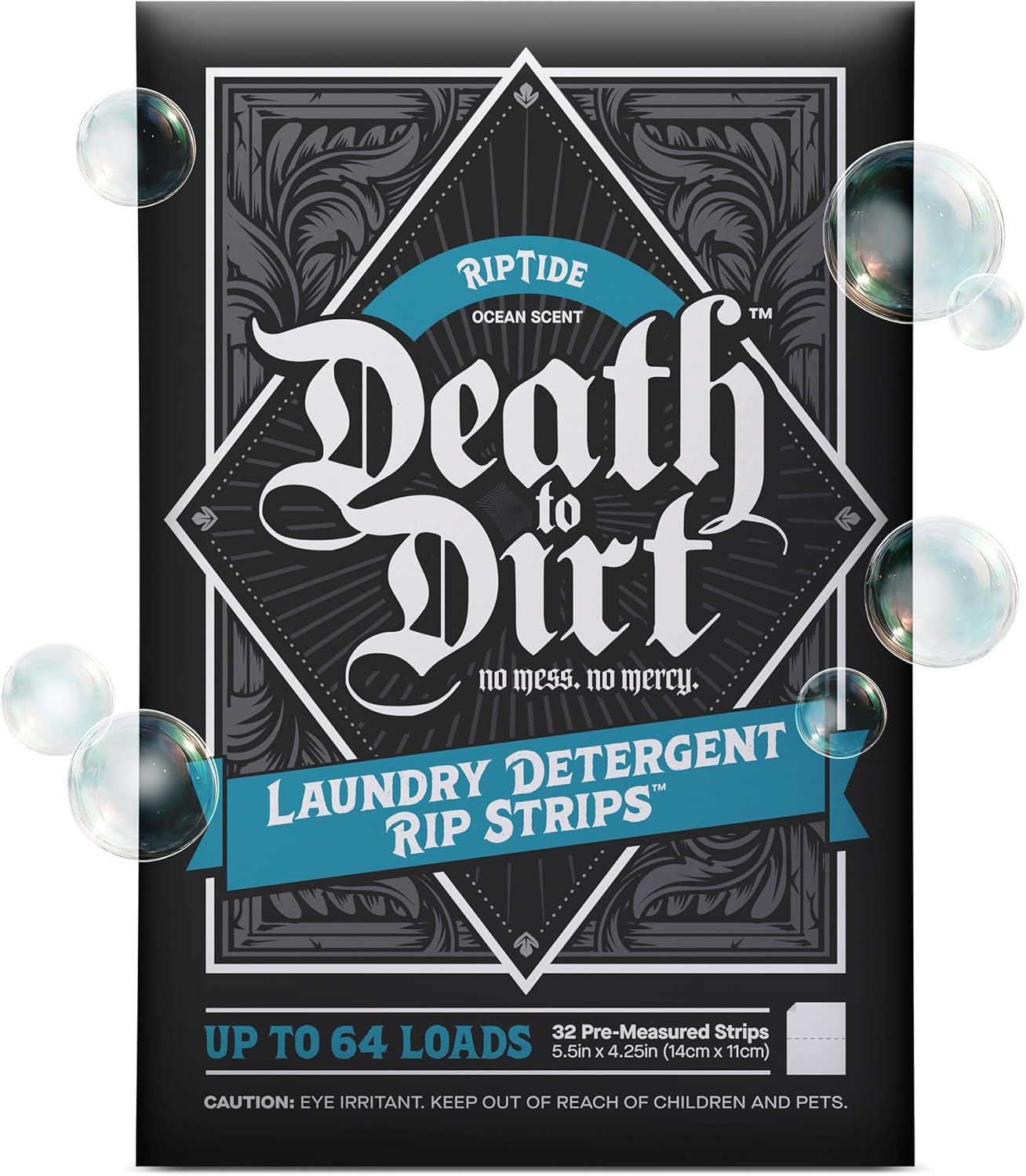 Death-to-Dirt-Laundry-Detergent-Sheets,-64-Loads,-Tough-on-Stains-and-493