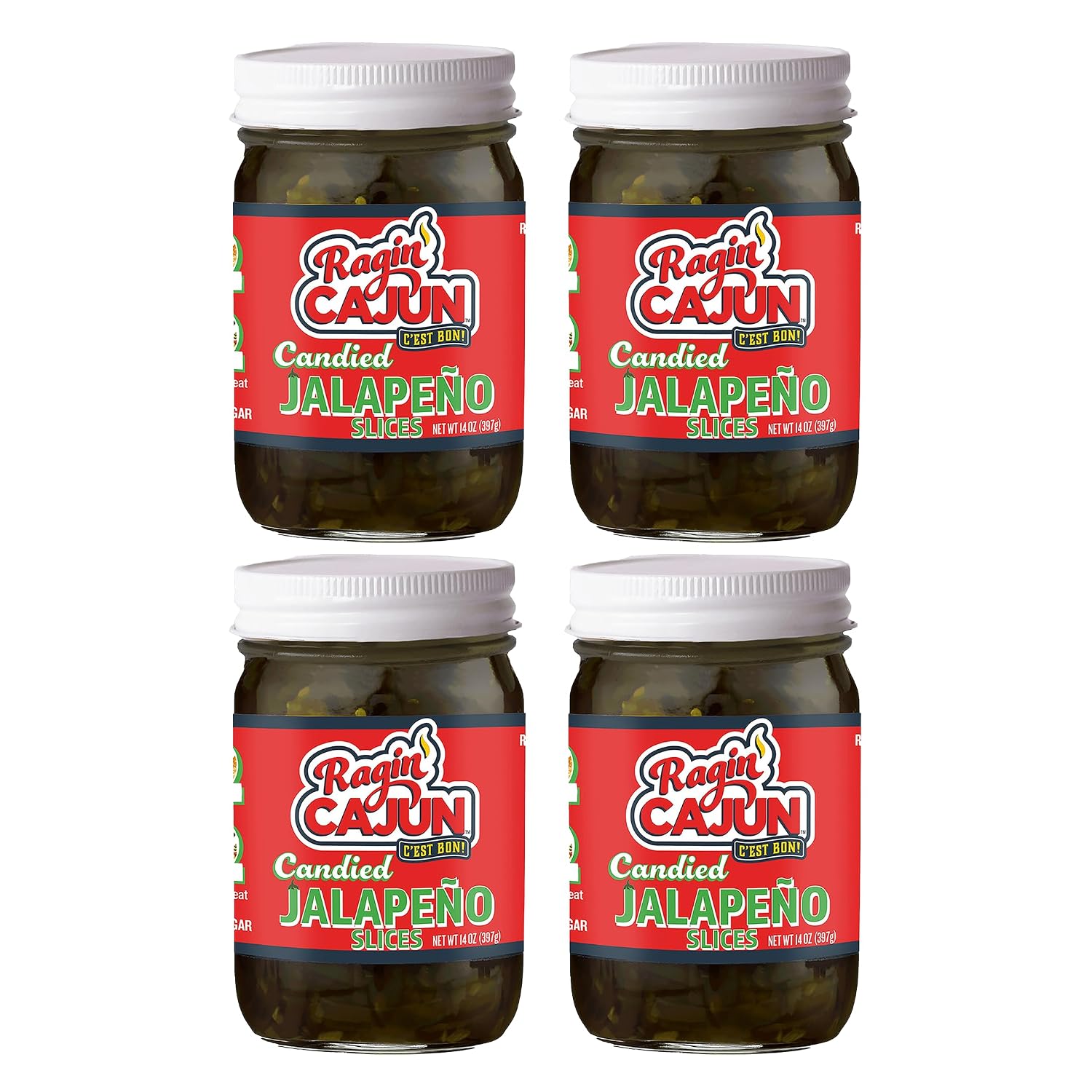 Ragin'-Cajun-Candied-Jalapeno-Slices,-14-fl-oz---Pack-of-4-410