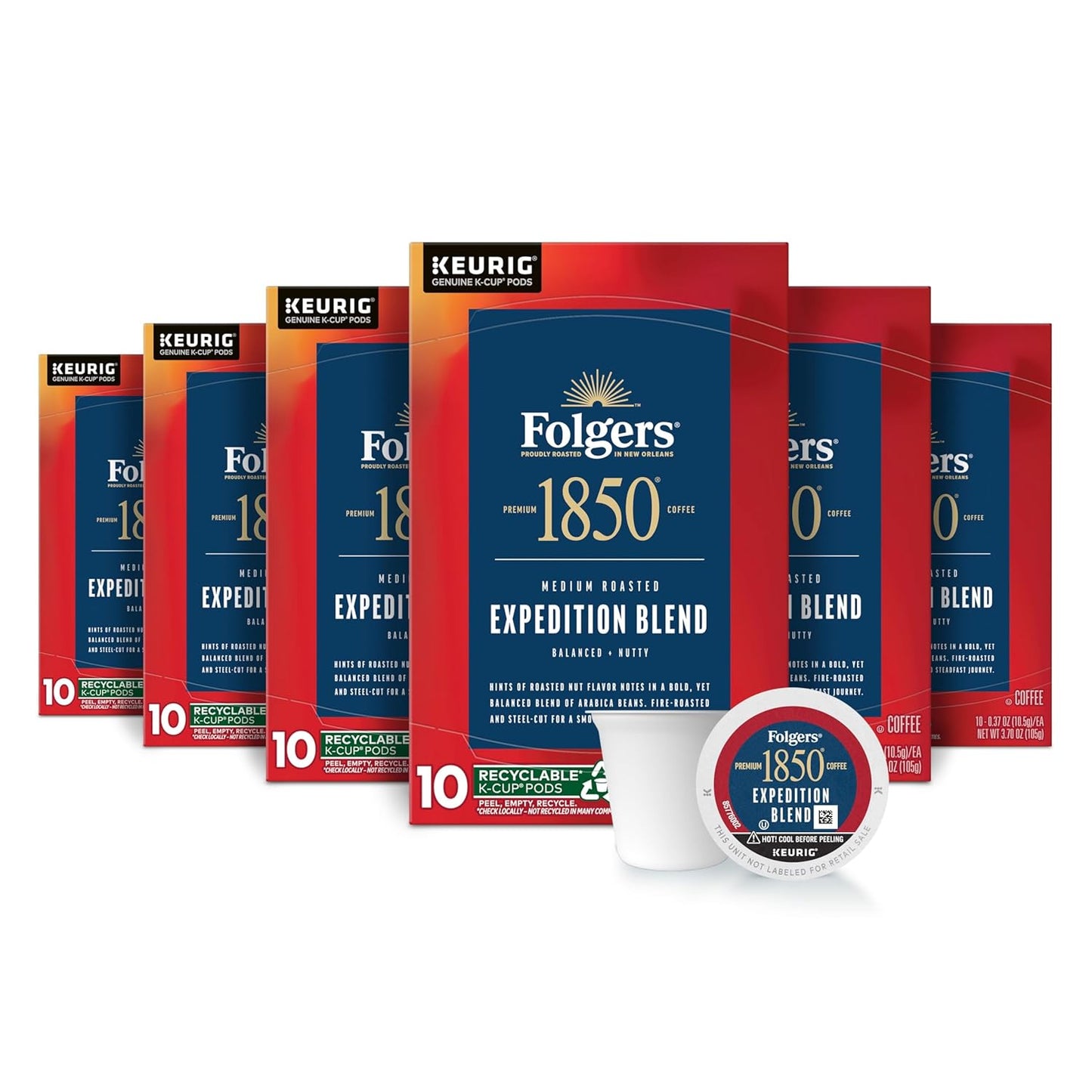 Folgers-1850-Expedition-Blend-Medium-Roast-Coffee,-60-Keurig-K-Cup-Pods-----2385
