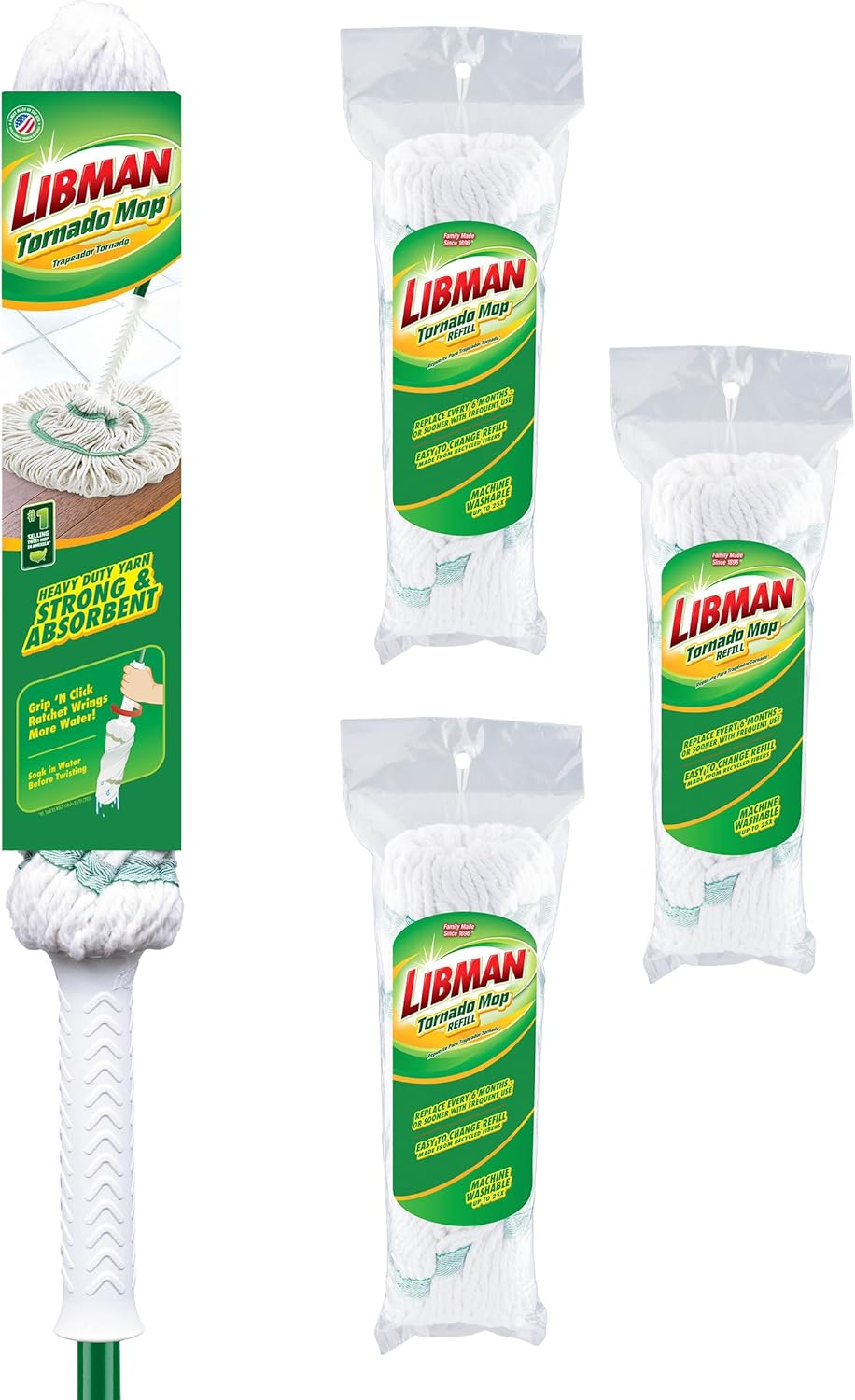 Libman-Tornado-Mop-&-Three-Refills-|-Self-Wringing-Mop-3958
