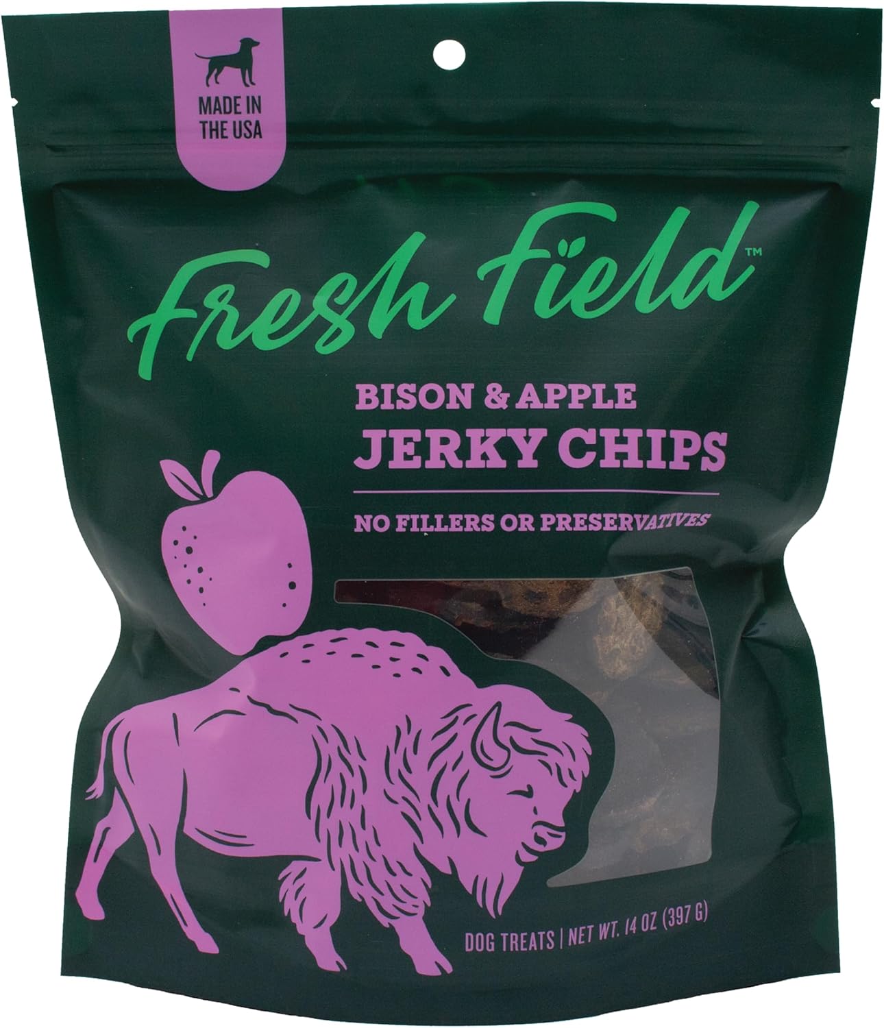 Fresh-Field-Bison-&-Apple-Jerky-Chips,-14-oz-–-All-Natural-Treats,-1552