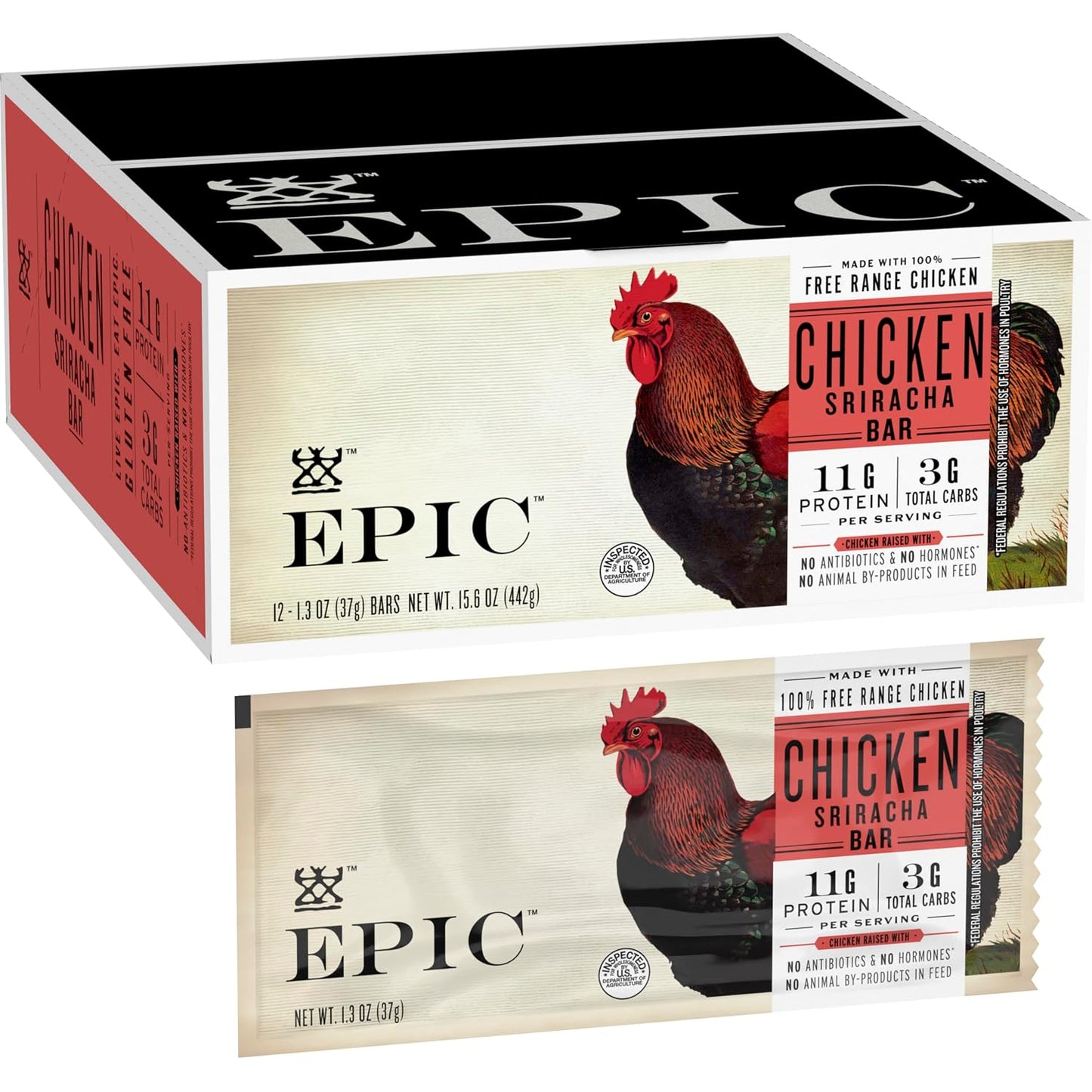 EPIC-Provisions-Chicken-Sriracha-Bars,-Gluten-Free,-12-ct,-15.6-oz-|--1-Natural-Chicken,-Friendly,-1583