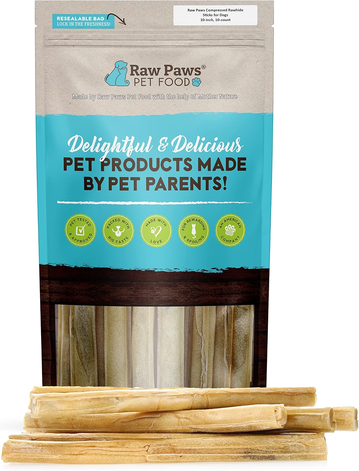 Raw-Paws-10-inch-Compressed-Rawhide-Sticks-for-Dogs,-10-ct---Pressed-Chews-979