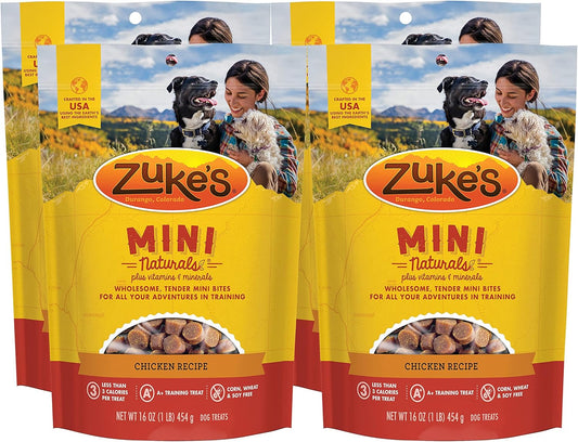 Zuke's-Mini-Naturals-Dog-Training-Treats,-Chicken-Recipe,-Soft-Mini-Dog-with-8
