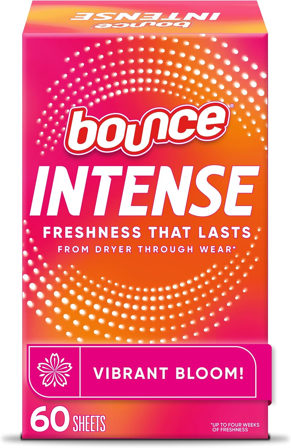 Bounce-Intense-Dryer-Sheets,-Vibrant-Bloom,-60-Count,-Scent-Boosting-Dryer-Sheet-1299