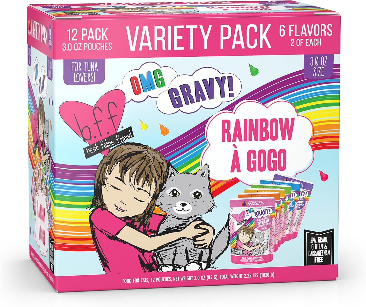 Weruva-B.F.F.-OMG---Best-Feline-Friend-Oh-My-Gravy!,-Rainbow-Gogo-Pack!-Food,1936