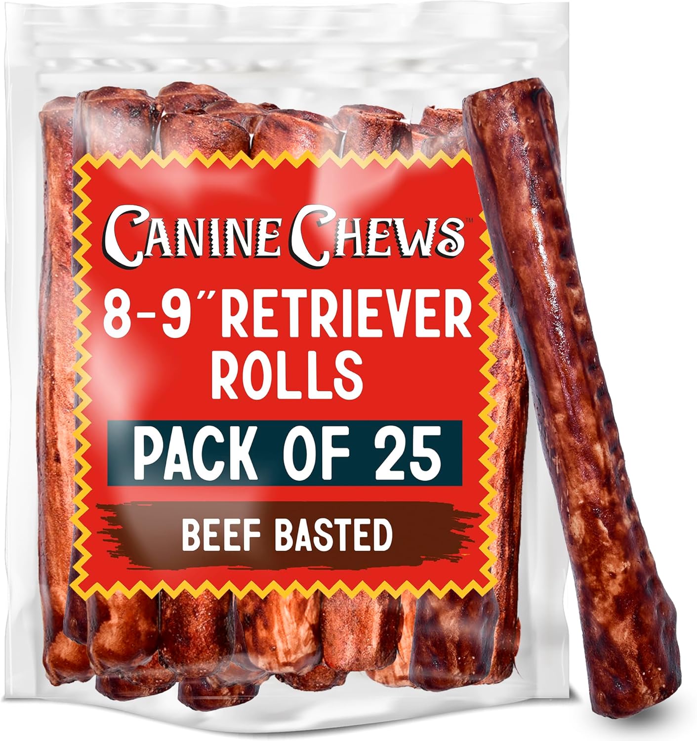 Canine-Chews-8-9"-Beef-Basted-Rawhide-Rolls,-Raw-Hide-Bones-for-Dogs,-1690