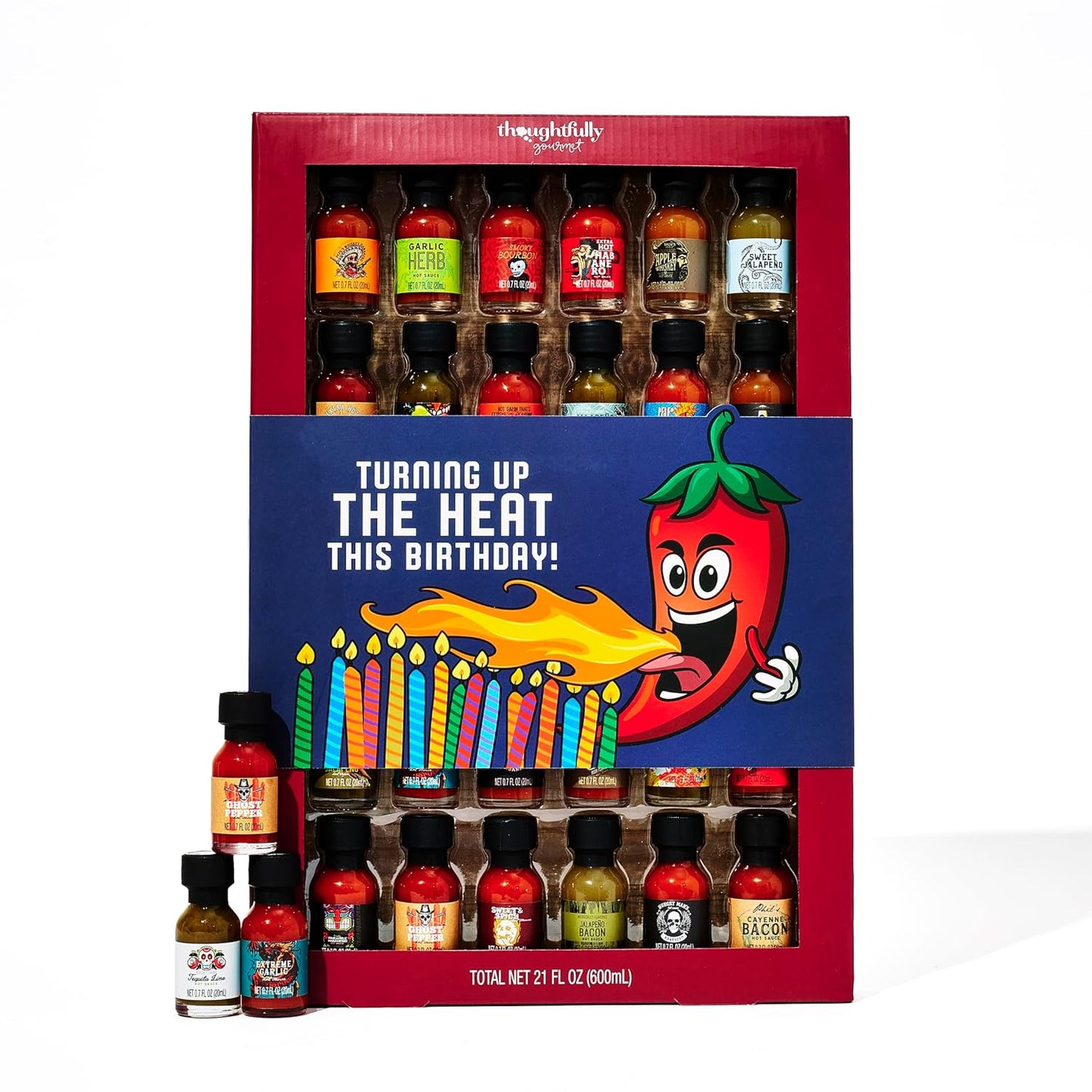 Thoughtfully-Gourmet-Birthday-Hot-Sauce-Sampler-Gift-Set,-30-Pack-with-Flavors-Like-320