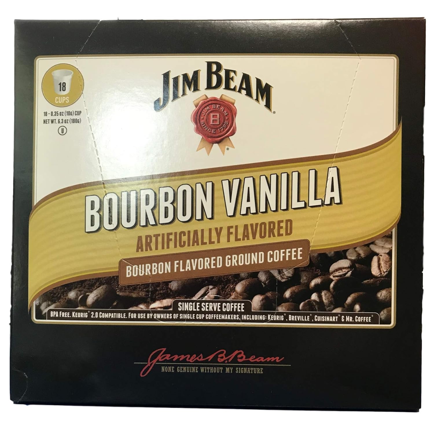 Jim-Beam-Bourbon-Vanilla-Single-Serve-Coffee,-18-cups,-Keurig-2-Compatible---1605