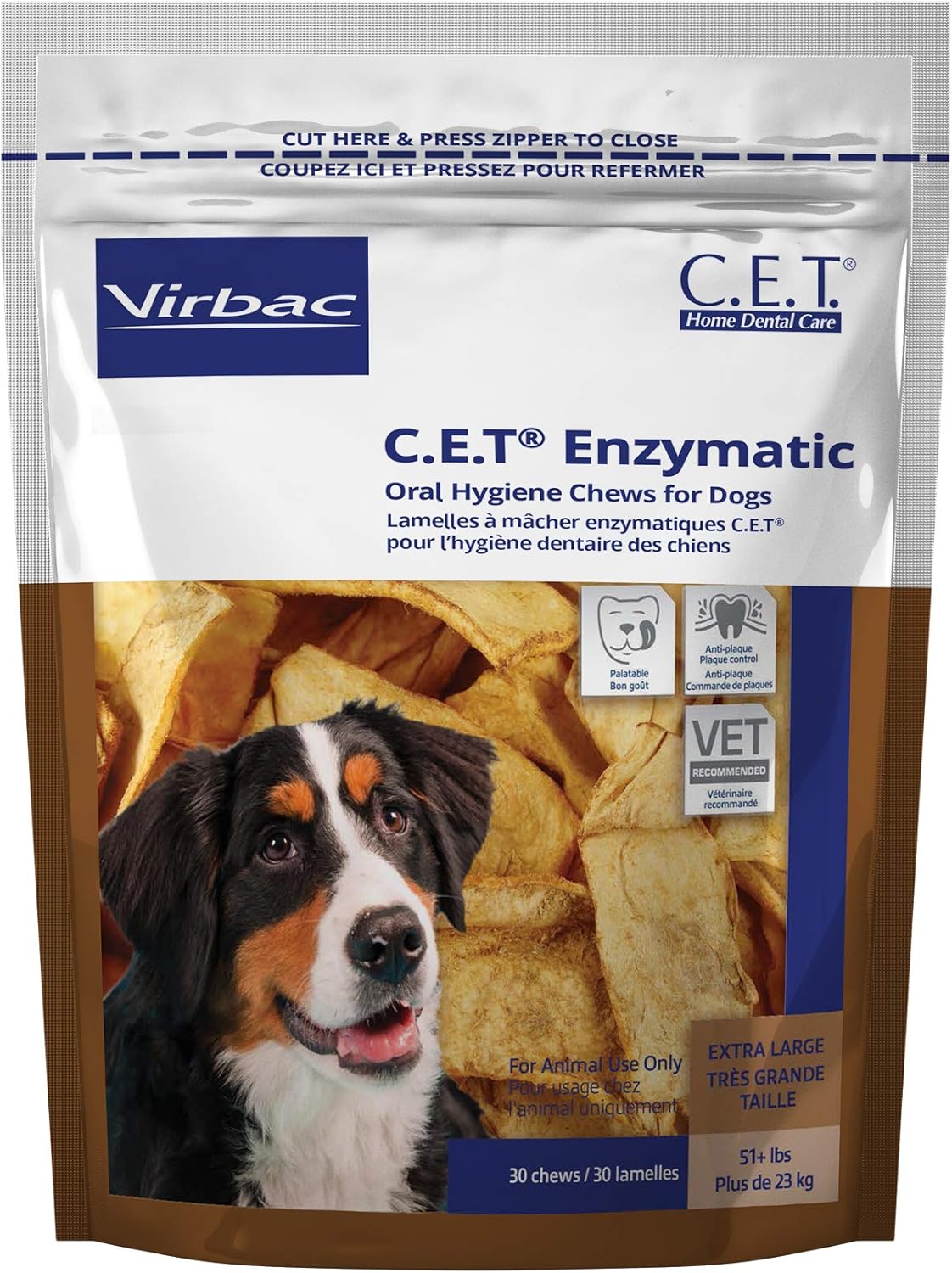 Virbac-C.E.T.-Enzymatic-Oral-Hygiene-Chews,-Extra-Large-Dog,-30-Count--2363