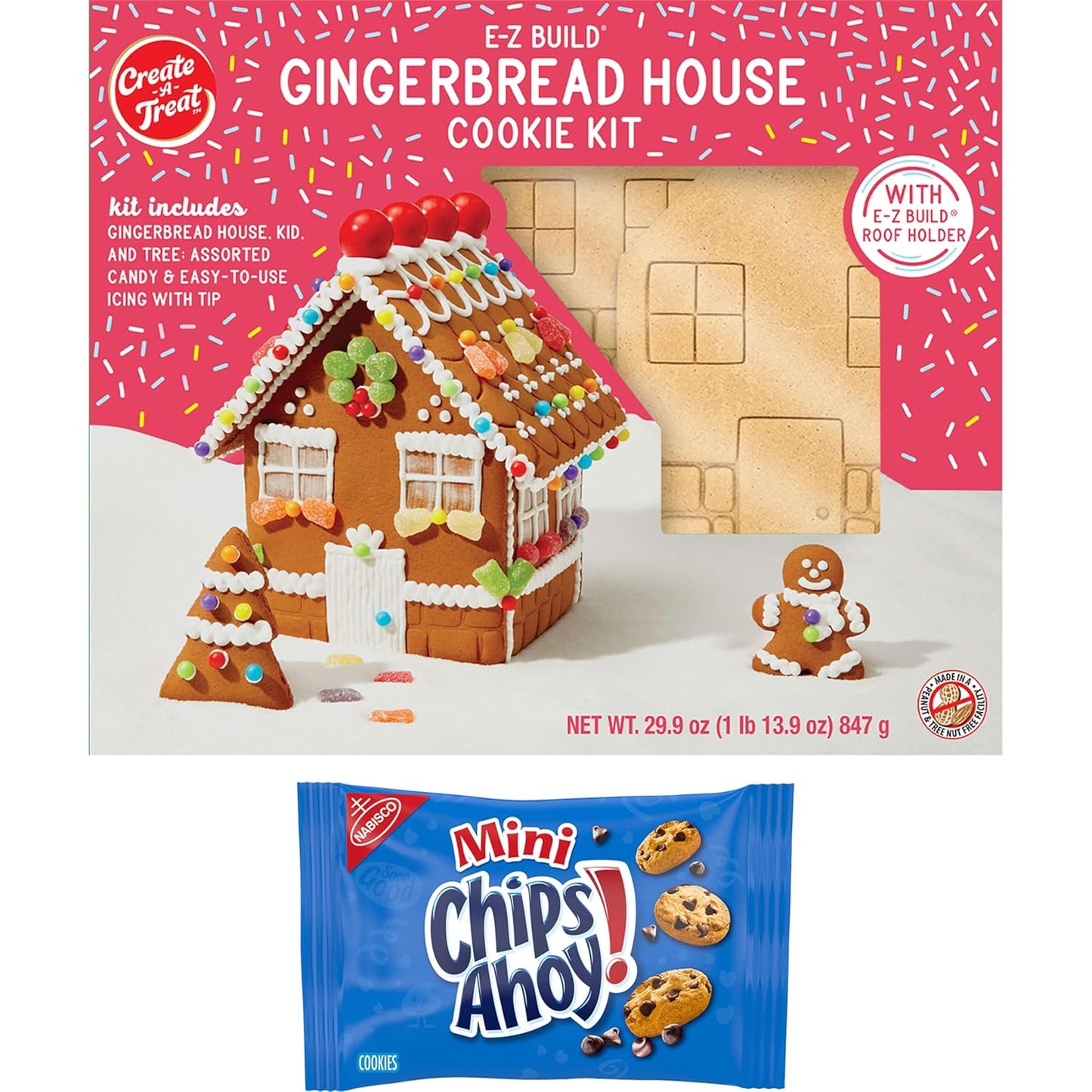 Create-A-Treat-E-Z-Build-Gingerbread-House-Decorating-Kit,-Holiday-Gift,-29.9-oz-+-CHIPS-Mini-1681