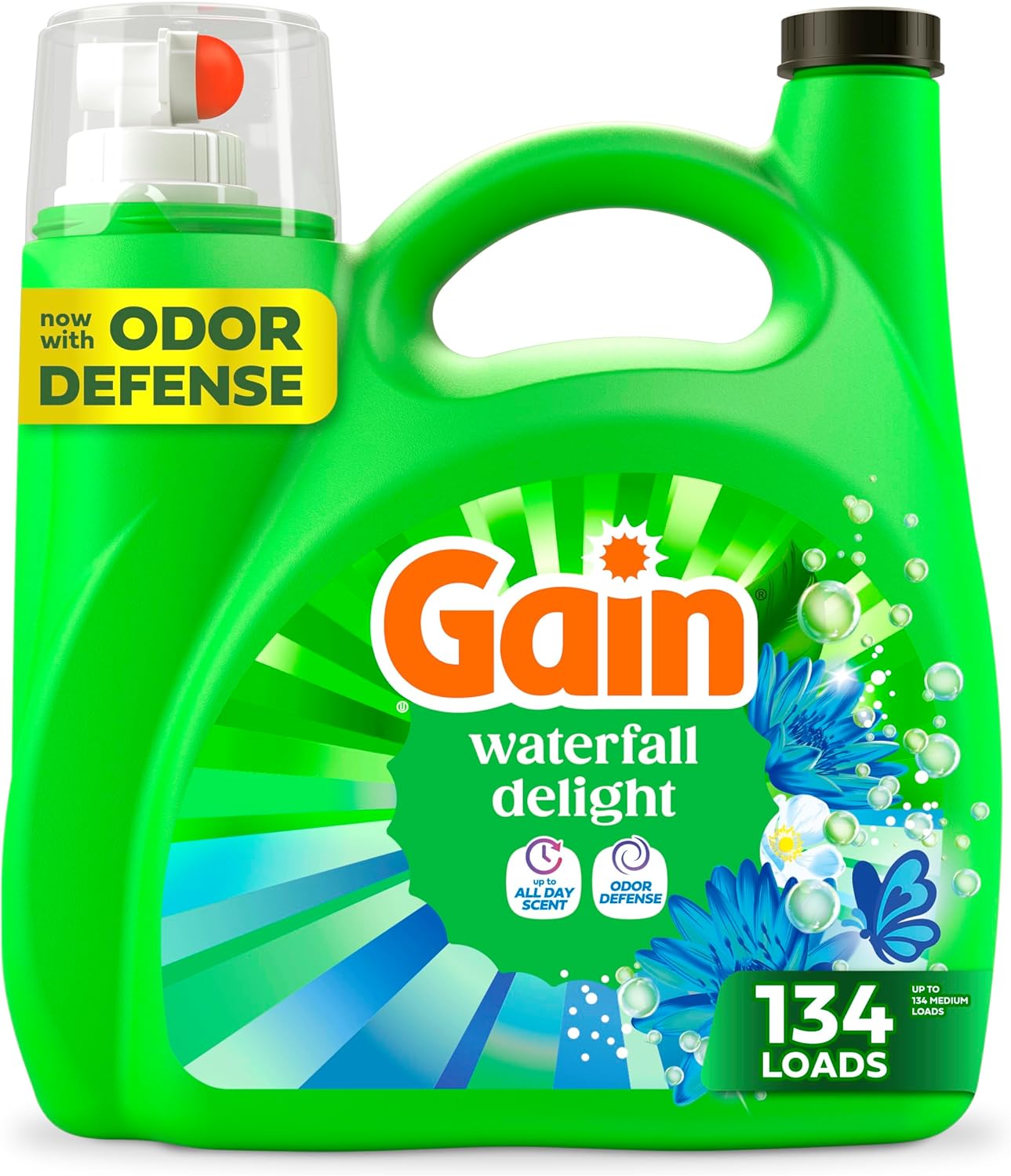 Gain-Ultra-Oxi-Liquid-Laundry-Detergent,-Waterfall-Delight-Scent,-177-fl-oz,-1627