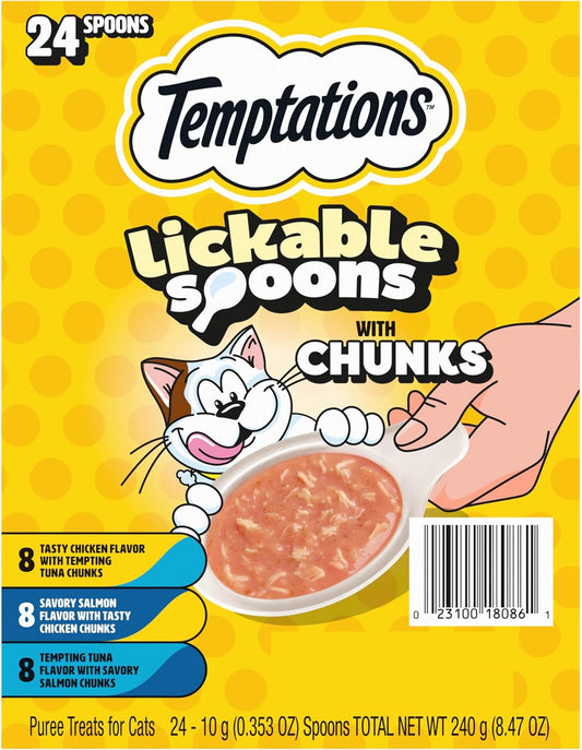 Temptations-Lickable-Spoons,-Soft-Lickable-Cat-Treats,-Adult-Wet-Cat-Treats,-Variety-Pack,-24-513