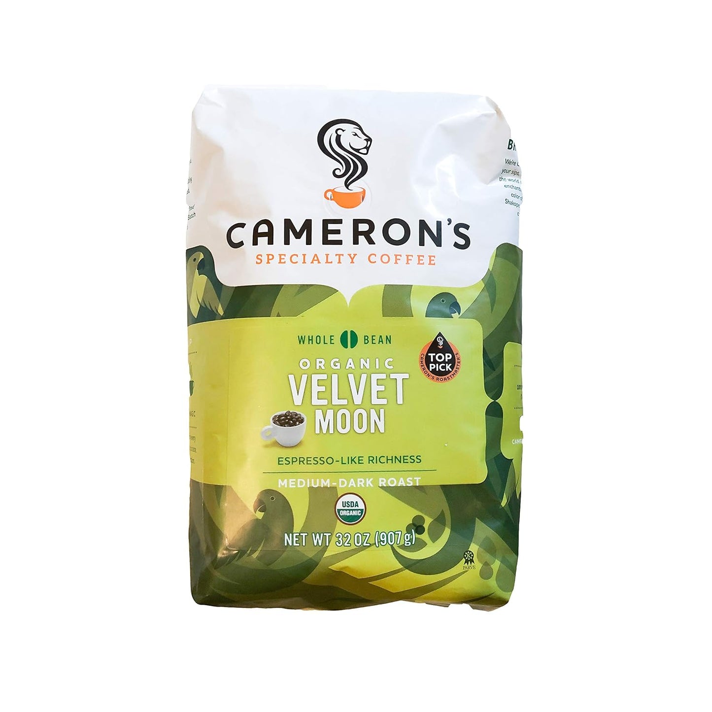 Camerons-Organic-Velvet-Moon-Whole-Bean-Coffee,-32-Ounce-Bag-------1521