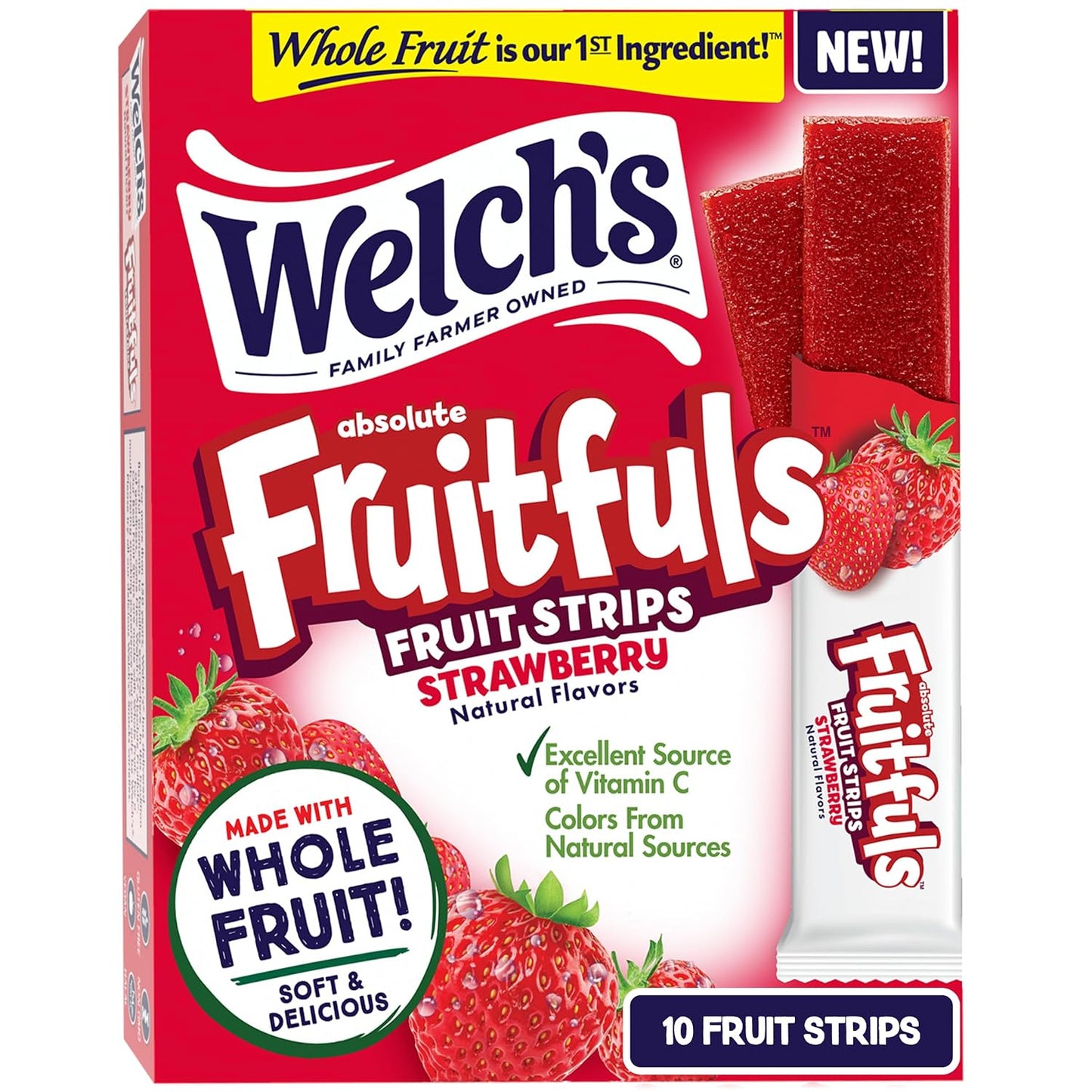 Welch's-Absolute-Fruitfuls-Fruit-Strips,-Tasty-Dried-Fruit-Snacks-for-School--Lunches,-Strawberry,-0.5oz-of-1401