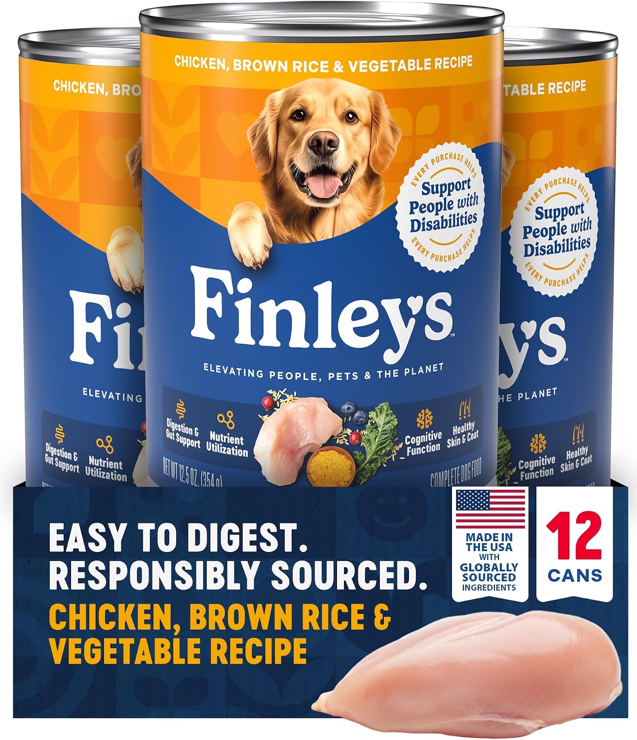 Finley's-Wet-Dog-Food,-Chicken-Canned-Pate,-12.5oz,-12-Pk-------119