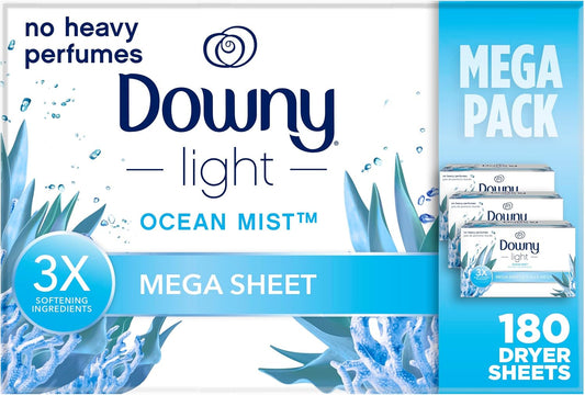 Downy-Light-Mega-Dryer-Sheets,-Fabric-Softener-Dryer-Sheets,-Ocean-Mist,-180-1581