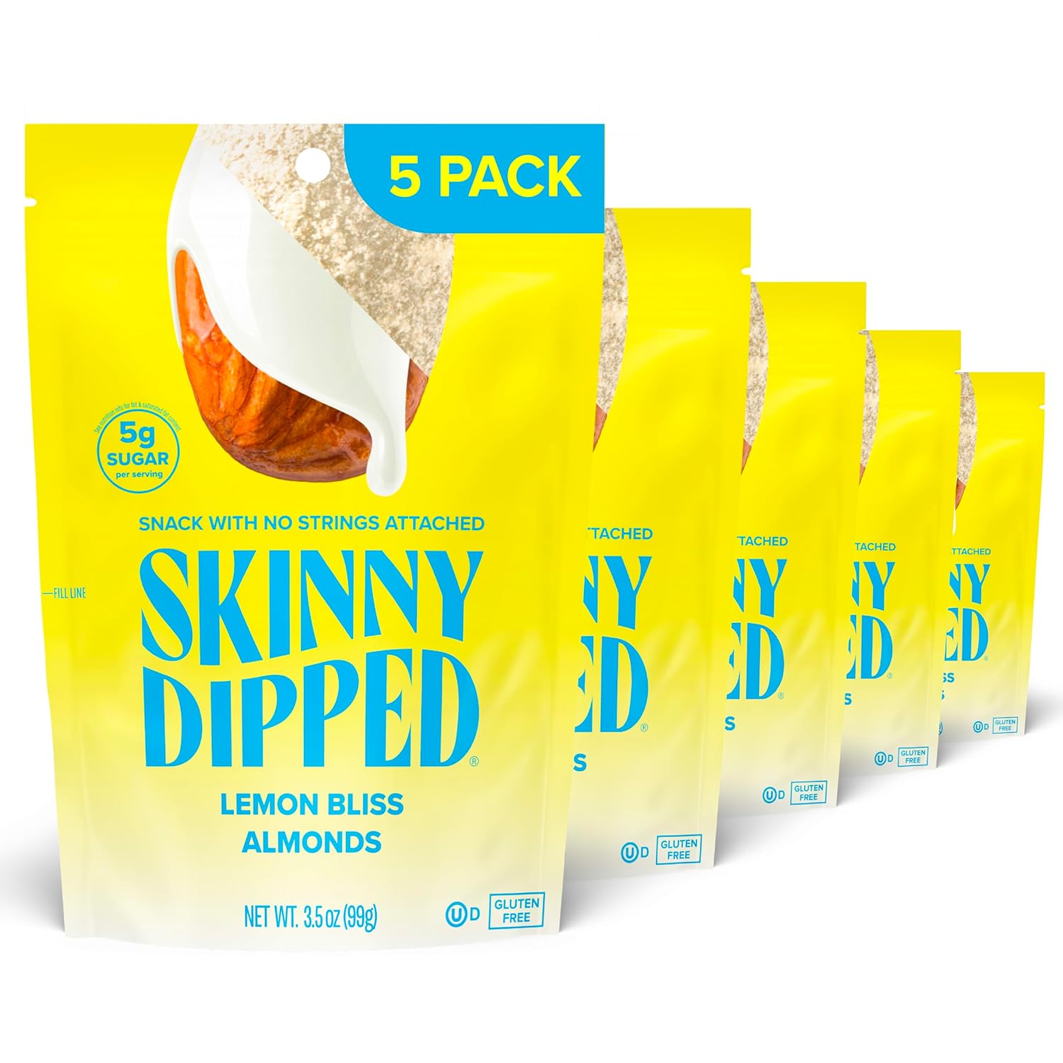 SkinnyDipped-Lemon-Bliss-Almonds,-3.5oz-Resealable-Bags-|-5-Pack-|--Crunchy-Whole-Almonds-Dipped-532